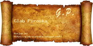 Glab Piroska névjegykártya