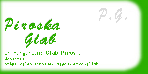 piroska glab business card